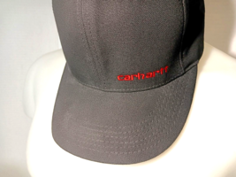 Vintage Carhartt Snapback Hat Made In USA Black Cap Red Embroidery - £15.40 GBP