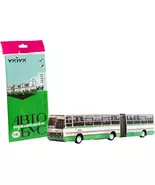 HO 1:87 Articulated Bus Model Kit White Green Inertia Wheels - $31.99