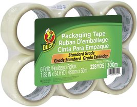 Duck Standard Packaging Tape Refill, 1.88&quot; x 54.6 Yds, Clear (6 Pack) - £15.81 GBP