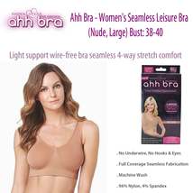 Ahh Bra - Women&#39;s Seamless Leisure Bra (Nude, Large) Bust: 38-40 - £7.85 GBP