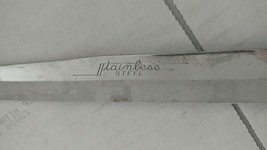 Vintage Stainless Steel Chef Carving Knife Wood Handle Made in Japan - £9.32 GBP