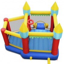 Inflatable Bounce Slide Jumping Castle Without Blower - Color: Multicolor - £249.55 GBP