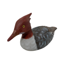 VTG Wooden Hand Painted Duck Decoy 9.5&quot; Duck Signed Paul E. Lacombe Mandarin - £128.48 GBP