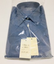 Fratelli Moda Button Blue Dress Shirt Men  SZ 43 17 34/35 Italy Business Casual - £22.32 GBP