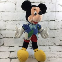 Vintage Walt Disney Mickey Mouse Plush Doll Puppet Stuffed Animal Toy Flaw - $17.82
