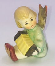 1960&#39;s Goebel Hummel Child Angel w/ Accordion TMK-3 Small Stylized Bee Figurine - $17.59
