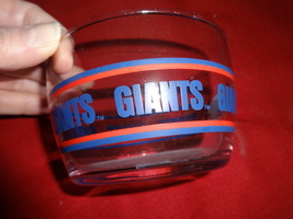 NFL football lot: New York Giants glass snack bowl / Super Bowl pin /Curt Warner - $8.00