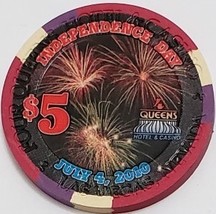 Four Queens Las Vegas Independence Day July 4 2010 $5 Casino Chip #245 - £11.75 GBP