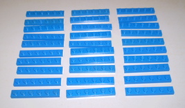 30 Used Lego 1 x 6 Blue Plates  3666 - £7.80 GBP
