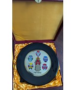 Chinese Black Lacquer Collectible Plate Gold Paint Face Masks of Peking ... - $189.44 MXN