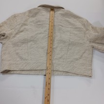 WD.NY RN#111745 Women's Tan/Beige Button Cropped Jacket Pockets Size Large image 7