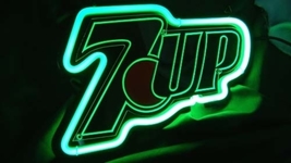 Seven Up &#39;7up&#39; Soda 3D Neon Sign 10&quot;x7&quot; - £54.26 GBP