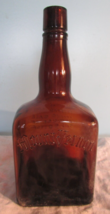 Vintage SQUARE  AMBER BROWN MOUNT VERNON 4/5 QT   Glass Bottle - $36.00