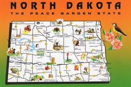 North Dakota Unposted Vintage Postcard The Peace Garden State - £11.89 GBP