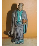 Chinese Mud Man Men 4.25" purplish-grey Robe China holding a pot Mudman ... - $121.49