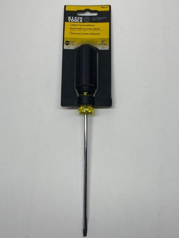 3/16-Inch Cabinet Tip Screwdriver 6-Inch Klein Tools 601-6 - £7.00 GBP