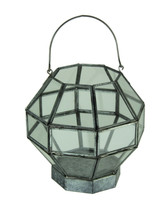 Metal and Glass Octagon Shape Candle Lantern - £36.22 GBP