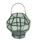 Metal and Glass Octagon Shape Candle Lantern - £36.26 GBP