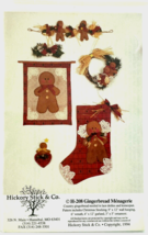 Hickory Stick Patterns Gingerbread Menagerie Christmas Stocking Wreath G... - $14.99