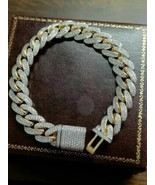 2.50CT Simulated Diamond Men&#39;s Miami Cuban Link 8&quot; Bracelet Real 14k Gol... - €614,49 EUR