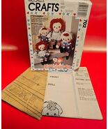 McCalls Crafts 702 Little Raggedys 12 &amp; 16&quot; Dolls Clothes Pattern UnCut ... - $387.29 MXN