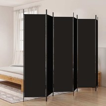  6-Panel Room Divider Black 118.1&quot;x78.7&quot; Fabric - $134.63