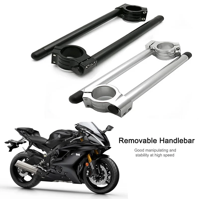 Cafe Racer Motorcycle Handlebar Racing Adjustable CNC Clip On Motor Fork Handle - £32.32 GBP