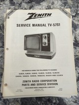 1979 Zenith TV-57s1 Television Service Manual - $9.90