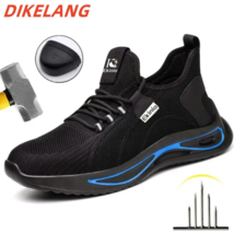 Steel Toe Work Shoe Comfortable Safety Lightweight Sneaker for Men Black... - £36.39 GBP