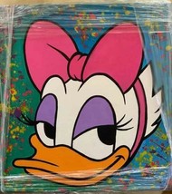 Paulina Del Mar Daisy Duck CM Mixing Technique with Acrylic on Canvas Disney-... - £247.75 GBP