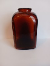 Snuff Jar BROWN/AMBER 4 Dot Glass Snuff Jar Vintage - $11.03