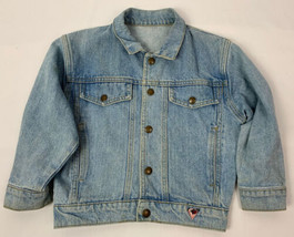 Vintage GUESS Jean Jacket Marciano Kids 4/5 Light Wash Denim USA 80s 90s - £27.52 GBP