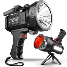 BIGSUN Rechargeable Spotlight, High Lumens 1000,000 LED Flashlight with Multi-Pu - £44.28 GBP