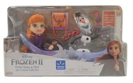 2020 Disney Frozen 2 Exclusive Petite Anna Doll &amp; Olaf Ice Canoe Gift Set Age 3+ - £14.04 GBP