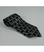 Stafford Executive Blue &amp; Silver Tie With Geometric Designs - $242.07 MXN