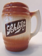 Vintage Ole&#39; Style Schlitz Malt Liquor Beer Barrel Handled Ceramic Beer Mug - £10.21 GBP