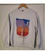 Vtg Russell   Crewneck Sweatshirt Medium White North Rim Grand Canyon 19... - £26.08 GBP