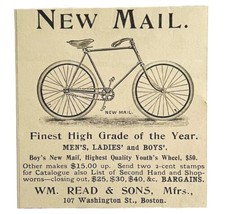 New Mail Bicycle 1894 Advertisement Victorian Bike W.M. Read And Sons AD... - $19.99