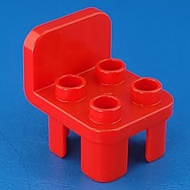 Lego Duplo Red Chair 4 Studs Rounded Back 12651 Furniture Accessory Dollhouse - £3.86 GBP