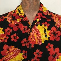 Hawaiian Tropic L Sunshine Sunglasses Black Yellow Orange Hibiscus Shirt - £16.03 GBP