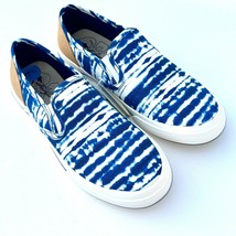 Margaritaville Womens Blue Tie Dye Canvas Slip On Shoes Loafers Sneakers... - $59.98