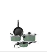 Mainstays 7 Piece Nonstick Aluminum Pots and Pans Cookware Set, Green - $395.56 MXN
