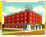 Vtg Linen Postcard - Hotel Dearborn - Dearborn MI - Unused - $5.01