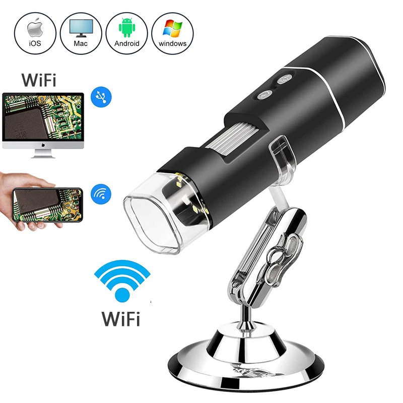 Wireless Handheld Digital Microscope 1000X Portable USB WiFi Microscopes  - £36.09 GBP