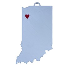 Indiana State Rensselaer Heart Ornament Christmas Decor USA PR244-IN - £3.92 GBP