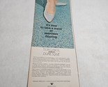 Torginol Duresque Female Feet in Slingback pumps on blue floor Vtg Print... - $10.98
