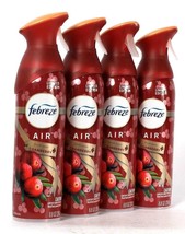 4 Febreze Air 8.8 Oz Limited Edition Fresh Twist Cranberry Air Refresher Spray - £28.76 GBP