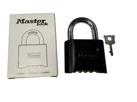 NEW Master Lock Padlock 178BLK Black Combination With Reset Tool - $16.82