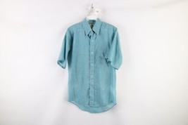 Vtg 70s Streetwear Mens Small Thrashed Short Sleeve Collared Button Shirt USA - £30.59 GBP