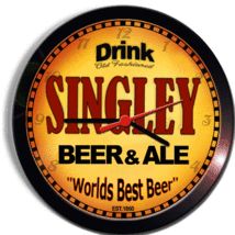 SINGLEY BEER and ALE BREWERY CERVEZA WALL CLOCK - £23.59 GBP